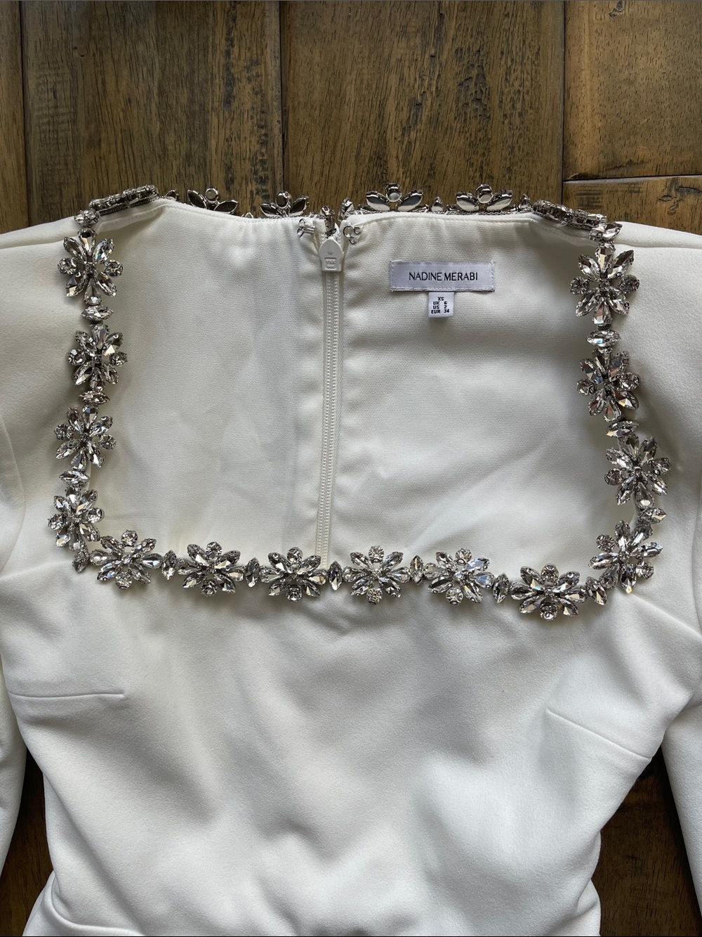 Nadine Merabi Kimberly Long Sleeve White Mini Dress - Picture 6 of 8